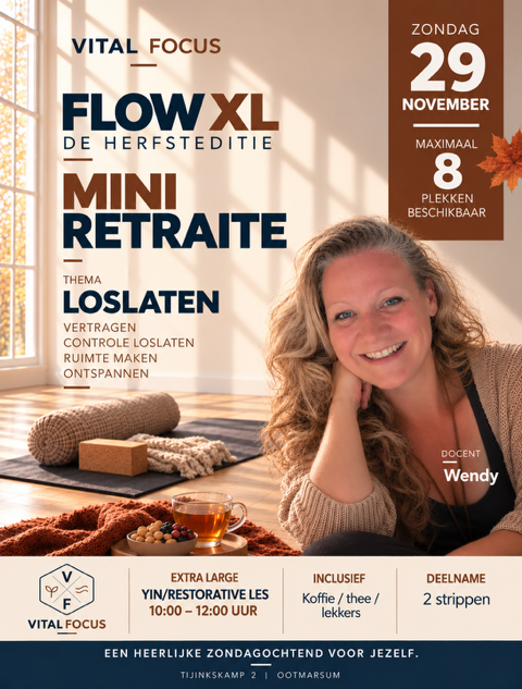 Poster Flow XL Mini Retraite, de herfsteditie met Wendy, zondag 29 november